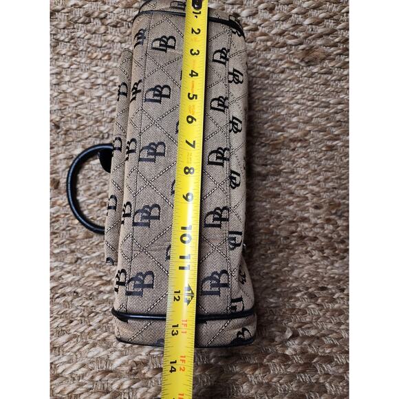 Vintage Dooney & Bourke Black Signature Fabric and Black Monogram Tote Bag Purse - Picture 11 of 13